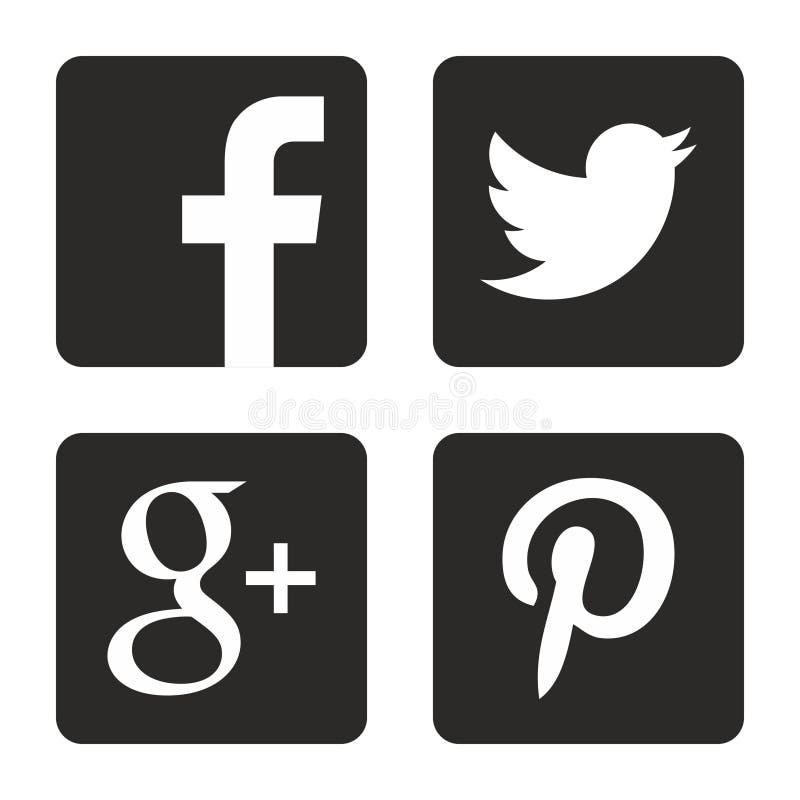 Sozialmediaikonen eingestellt Netzlogos im Vektor stock abbildung Sozialmediaikonen eingestellt Netzlogos im Vektor stock abbildung