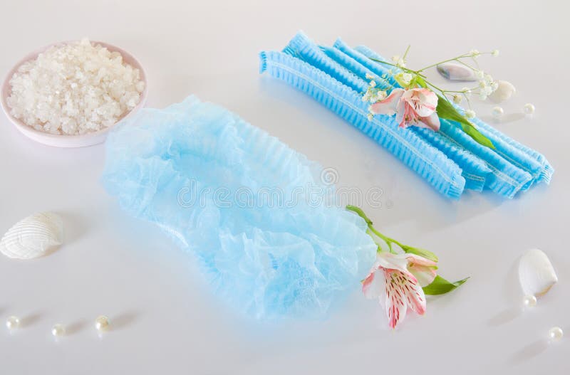 Spa Accessories Disposable Shower Cap Stock Photo Image of cleaning