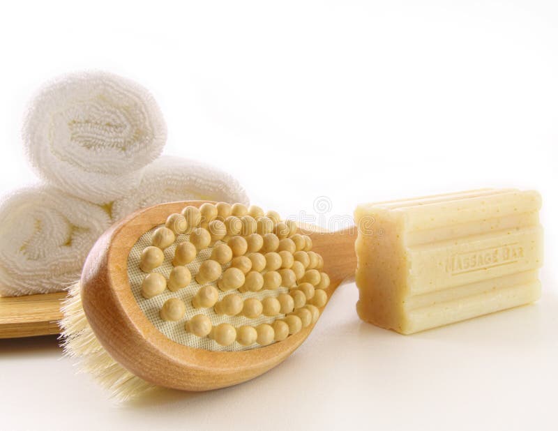 Spa Bath Accessories Against White Stock Photo Image of soap, beauty