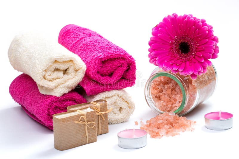 Spa Bath Accessories with Soap,bath Salt Stock Image Image of daisy