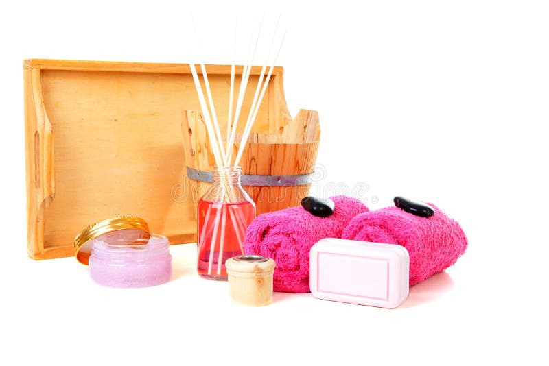 Spa Accessories with Towels and Lavender Stock Photo Image of summer