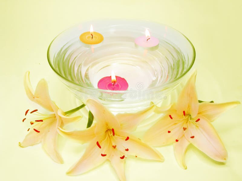 Spa Candles Flowers Picture. Image 13889619