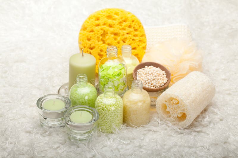 Spa equipment stock photo. Image of wellbeing, candle 15960906