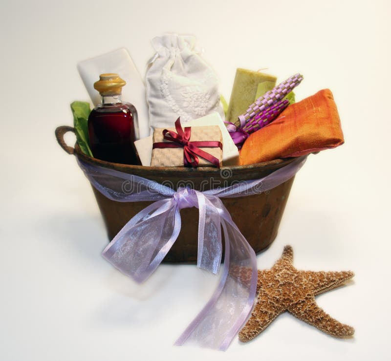 Spa gift basket royalty free stock images Spa gift basket royalty free stock images