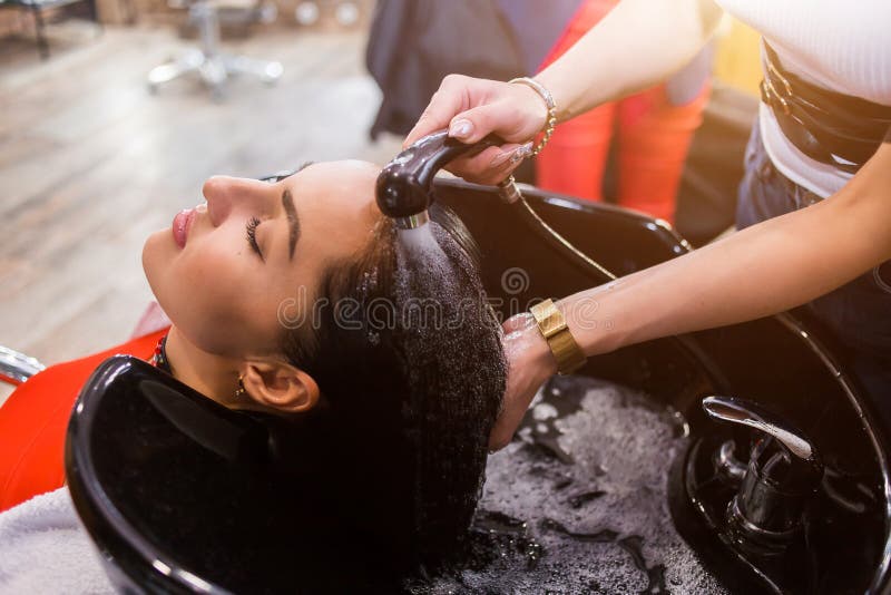 Spa Hair Treatment Brunette Women in the Salon, Close-up, Hair Salon Stock  Photo - Image of face, attractive: 119688238