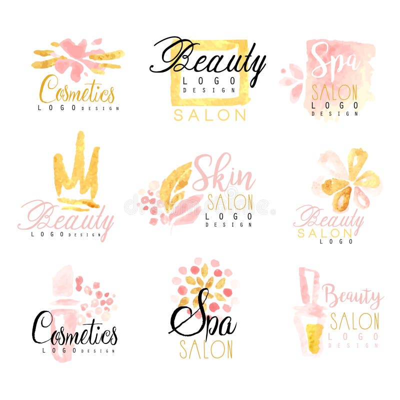 SPA Healthy Beauty Studio Set for Label Design. Health and Beauty Care ...