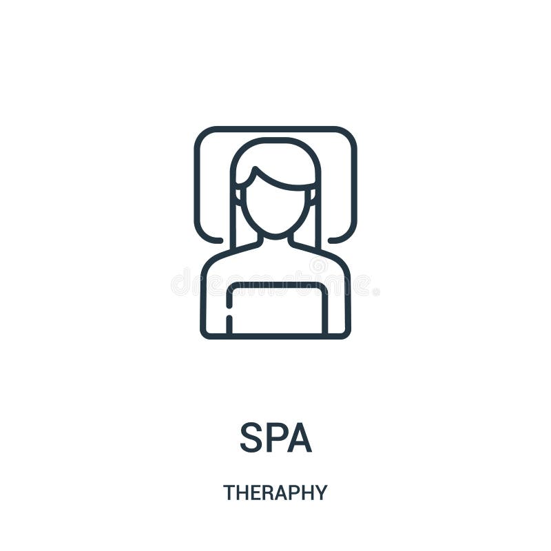 spa icon vector from theraphy collection. Thin line spa outline icon vector illustration