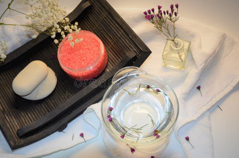 Spa Items for Hand and Foot Care Stock Image Image of foot, appeared