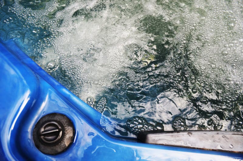 Spa Jacuzzi Hot tub bubbling water close up