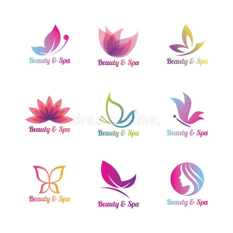 Spa logo set stock vector. Illustration of identity, care - 77011267