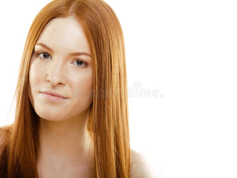 800px x 602px - Spa Picture Attractive Lady Young Red Hair on White Background Close Up  Stock Image - Image of adult, fresh: 174360631