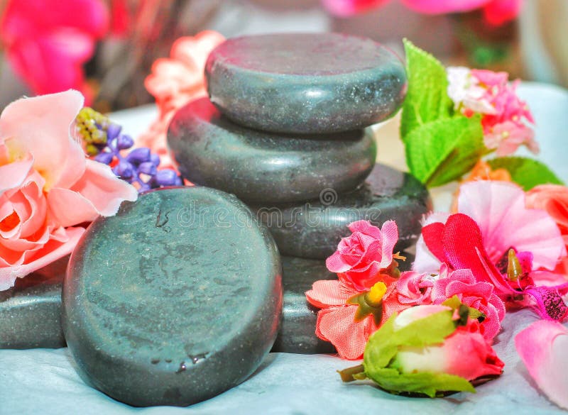 Spa Relaxation Hot Stone Massage Stock Image - Image of relaxation ...