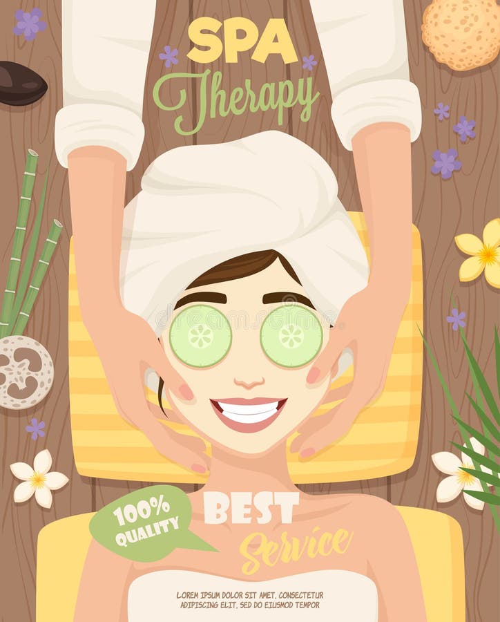  Spa  Skincare Routine Poster Stock Vector Illustration Of