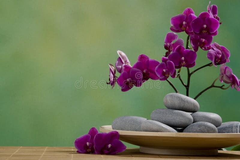 Spa Stones with orchid