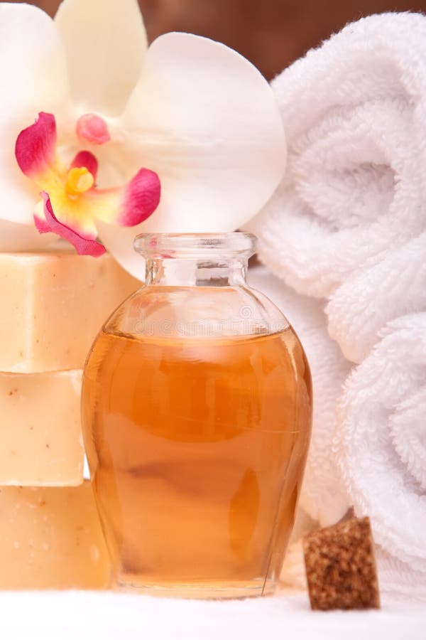 Spa towels and aromatherapy oils