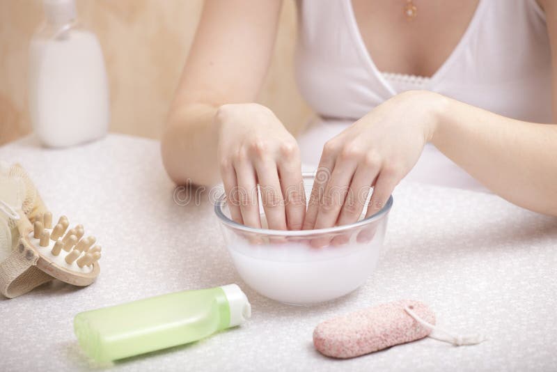 Spa treatment for hand royalty free stock photography