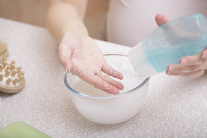 Spa treatment for hand stock image. Image of females, relax 8981939