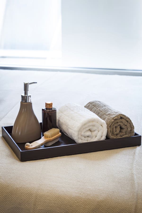 Spa Treatment set with Towels and Brush