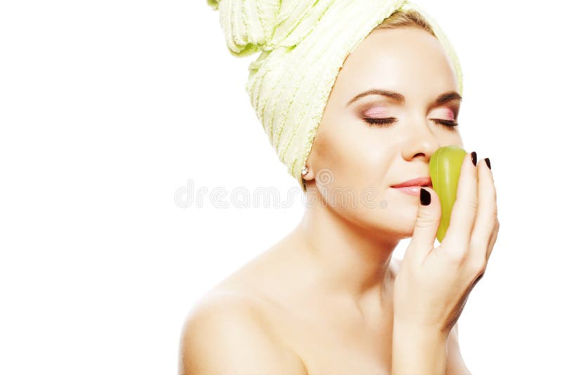 Woman Applying Cosmetic Cream on Face Stock Photo - Image of skin ...