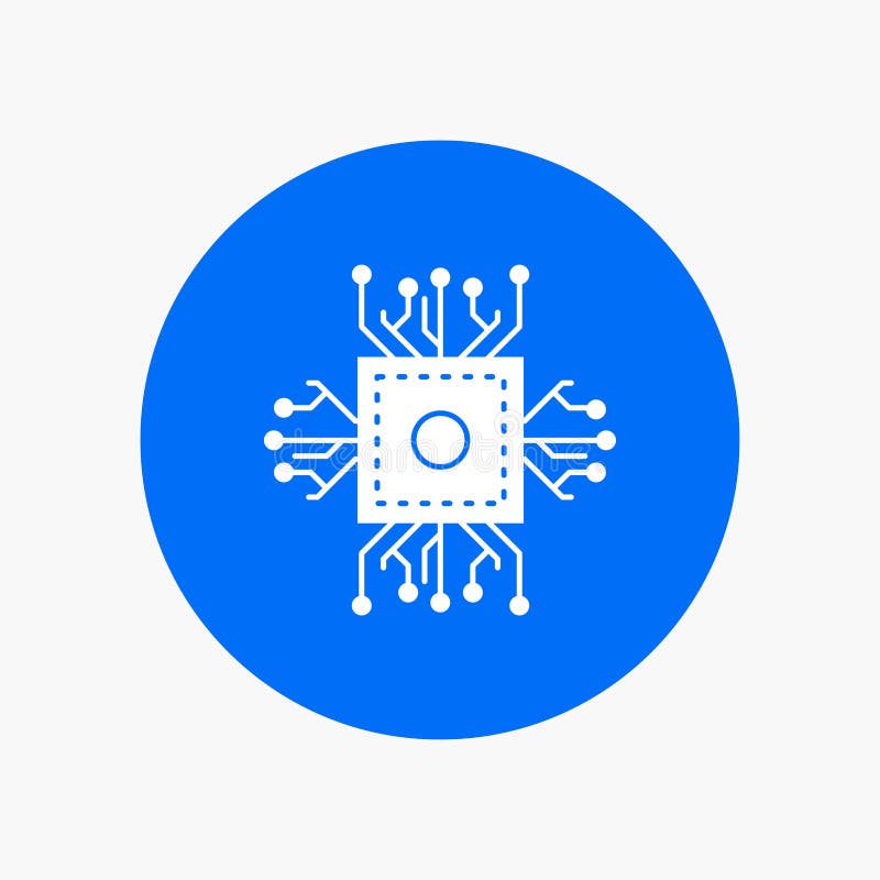 Spaander, cpu, microchip, bewerker, Pictogram van technologie het Witte Glyph in Cirkel Vectorknoopillustratie vector illustratie Spaander, cpu, microchip, bewerker, Pictogram van technologie het Witte Glyph in Cirkel Vectorknoopillustratie vector illustratie