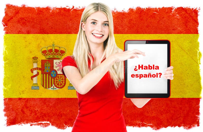 Spaans taal het leren concept royalty-vrije stock afbeelding Spaans taal het leren concept royalty-vrije stock afbeelding