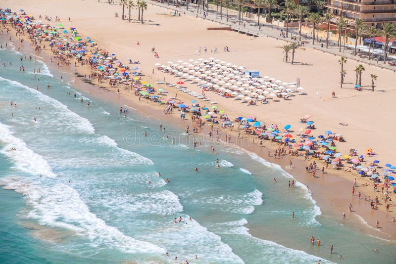 Spanish coast, Alicante beaches. Aerial views. Spanish coast, Alicante beaches. Aerial views