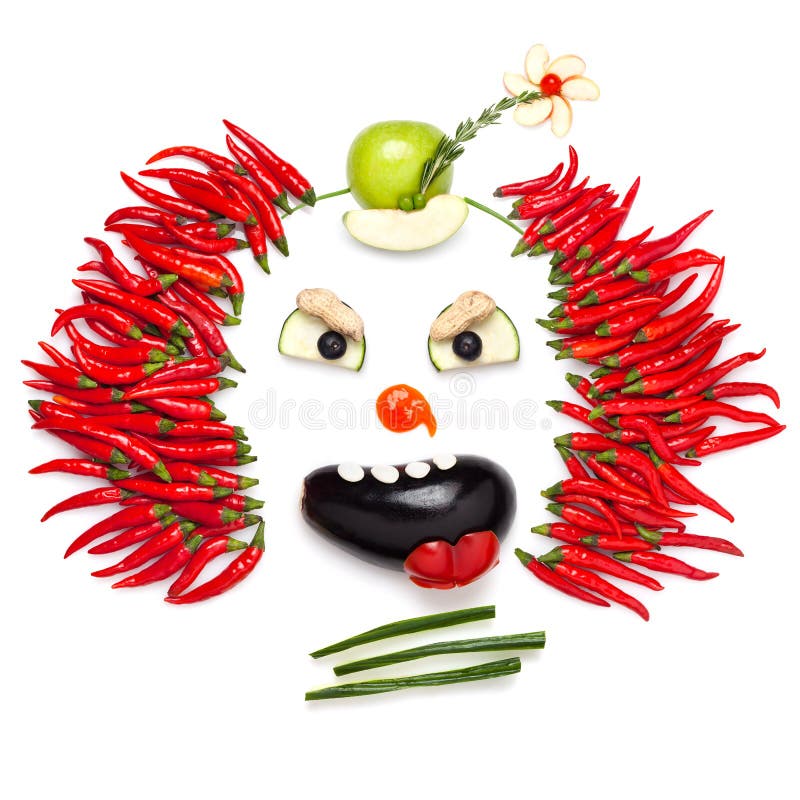 Spaanse pepersclown. stock afbeelding Spaanse pepersclown. stock afbeelding