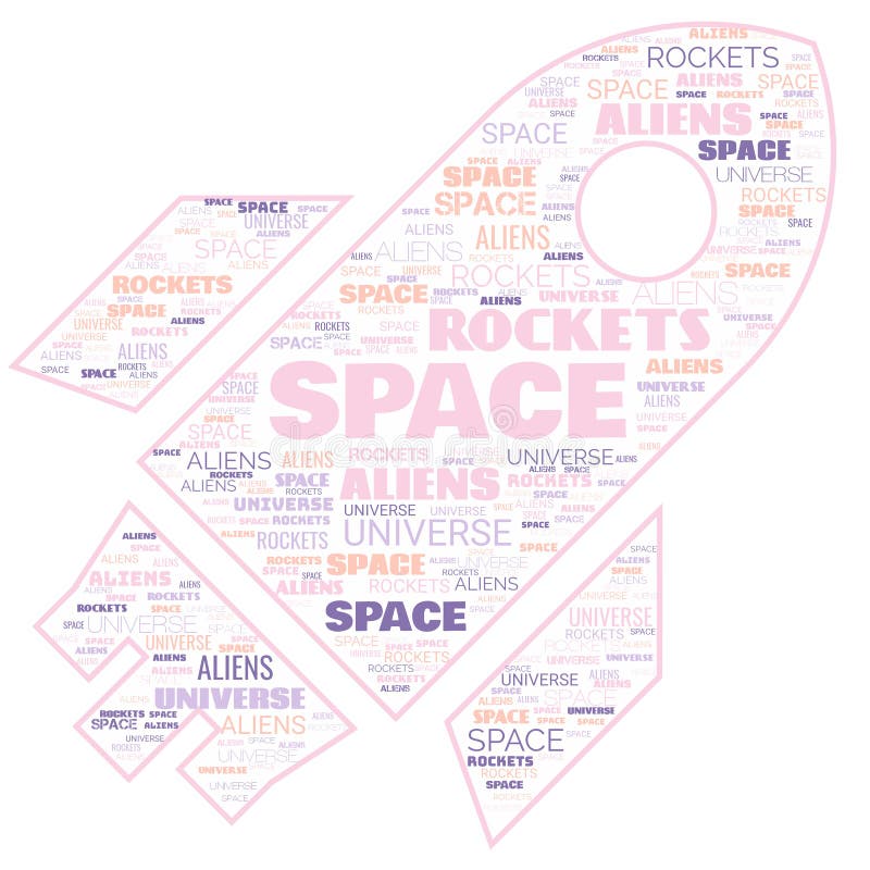 Space Aliens Universe Text Abstract royalty free illustration