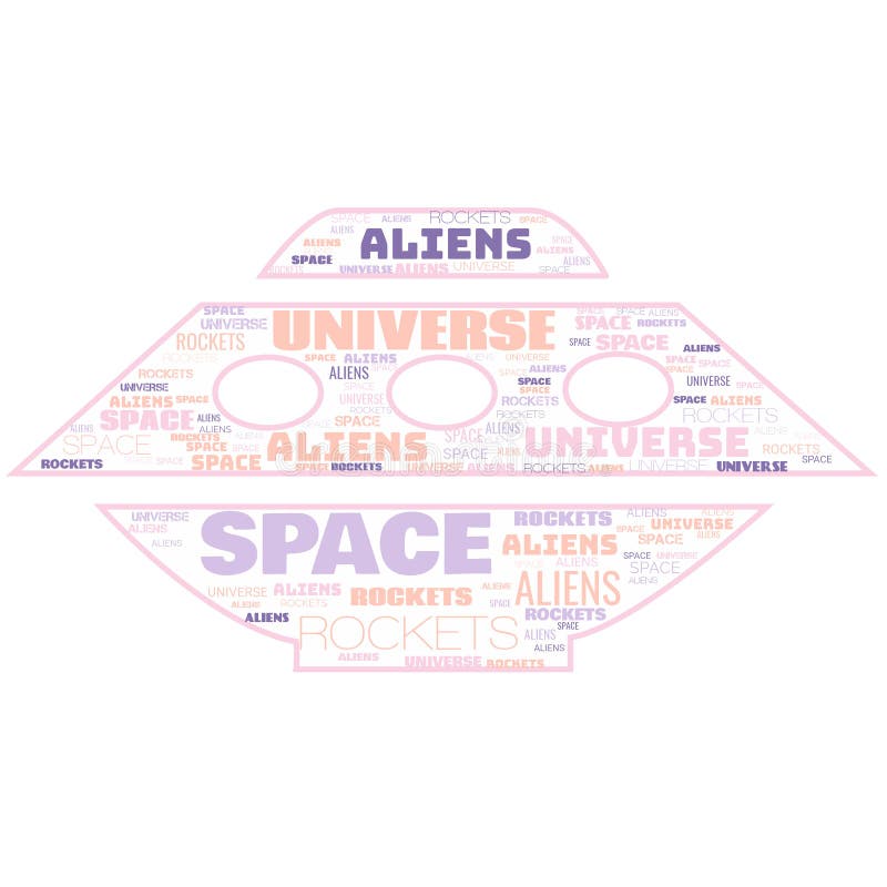 Space Aliens Universe Text Abstract stock illustration