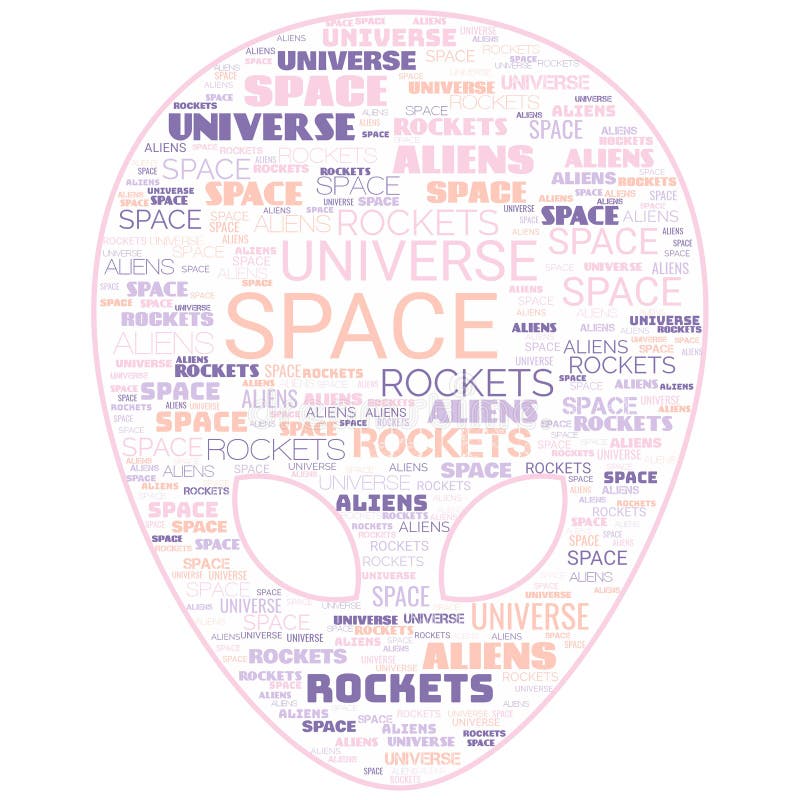 Space Aliens Universe Text Abstract stock illustration