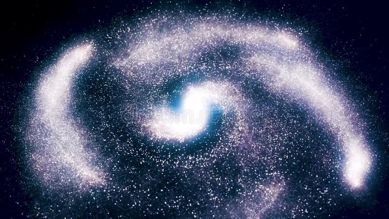 Space animation background with nebula, stars. The Milky Way, the Galaxy and the Nebula. Animation galaxy blue in space vector illustration