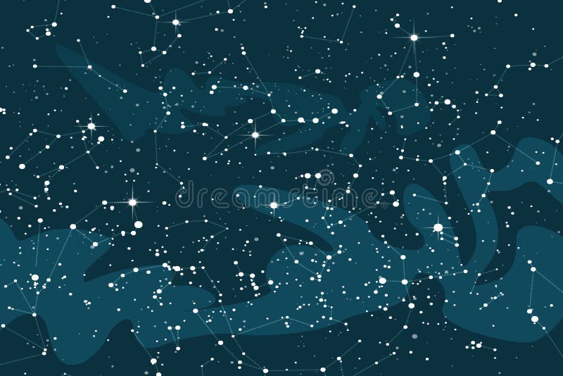 Cartoon Space Background with Bright Stars. Night Starry Sky Vector  Illustration Stock Vector - Illustration of background, darkness: 137495065