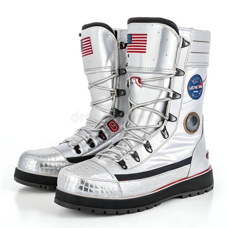 Space Boots 3D Icon stock illustration