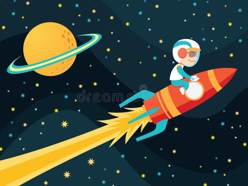 Space Boy stock illustration