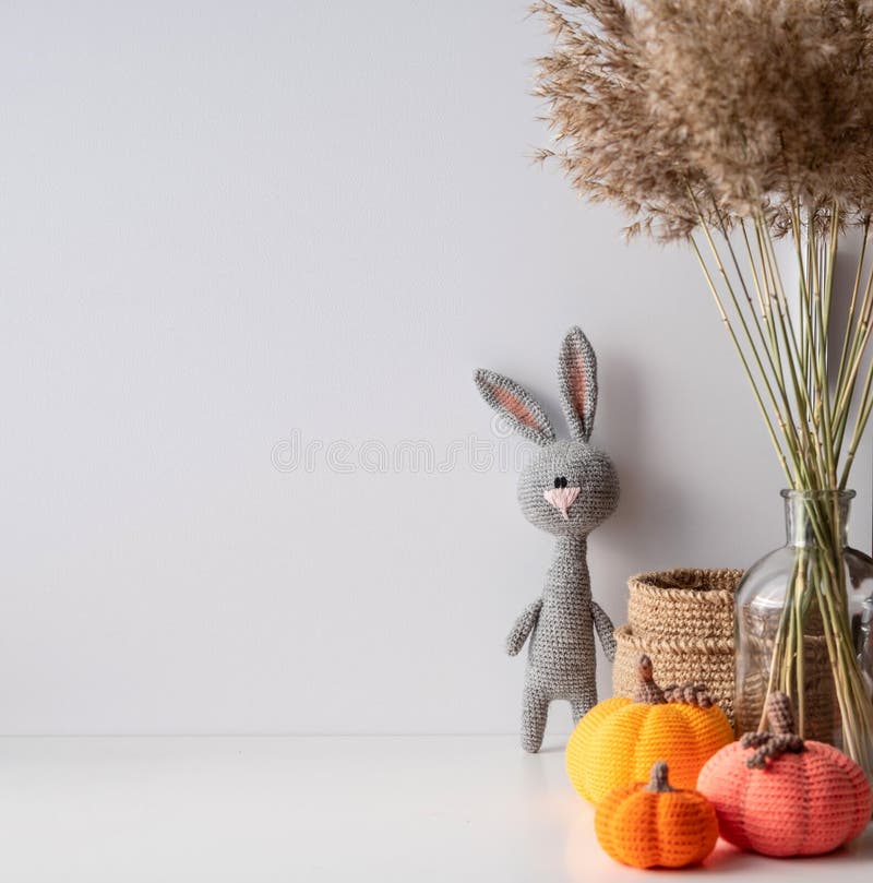 Crocheted Bunny Knitting Supplies White Wooden Table Flat Lay Engaging  Stock Photo by ©NewAfrica 409792846