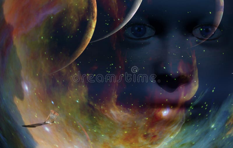 Space face vector illustration Space face vector illustration