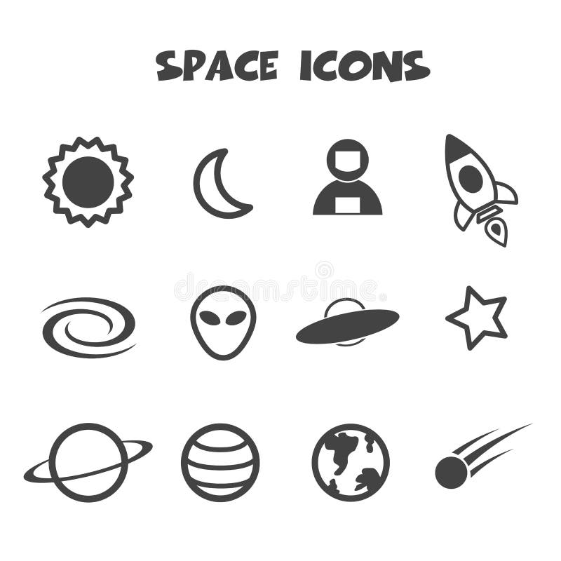 Space icon royalty free illustration