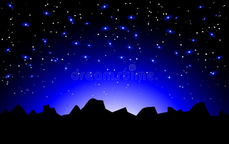 Space landscape stock illustration