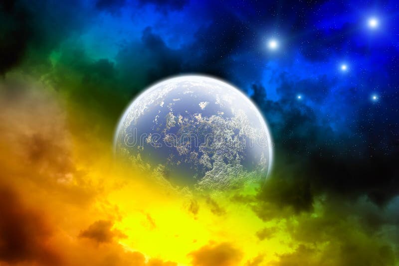 Space landscape stock illustration. Illustration of coast - 28061325