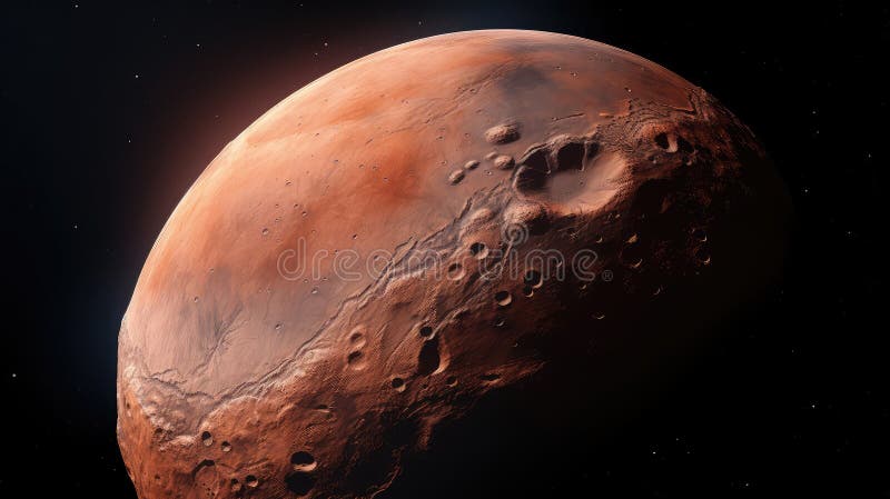 Space mars phobos one stock illustration