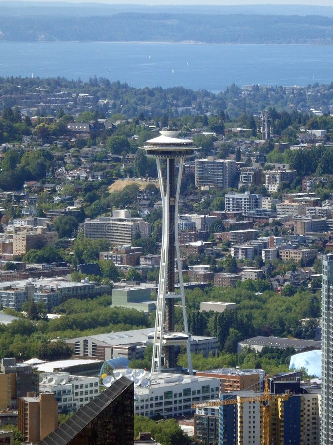 Space Needle and Seattle Cityscape royalty free stock image Space Needle and Seattle Cityscape royalty free stock image