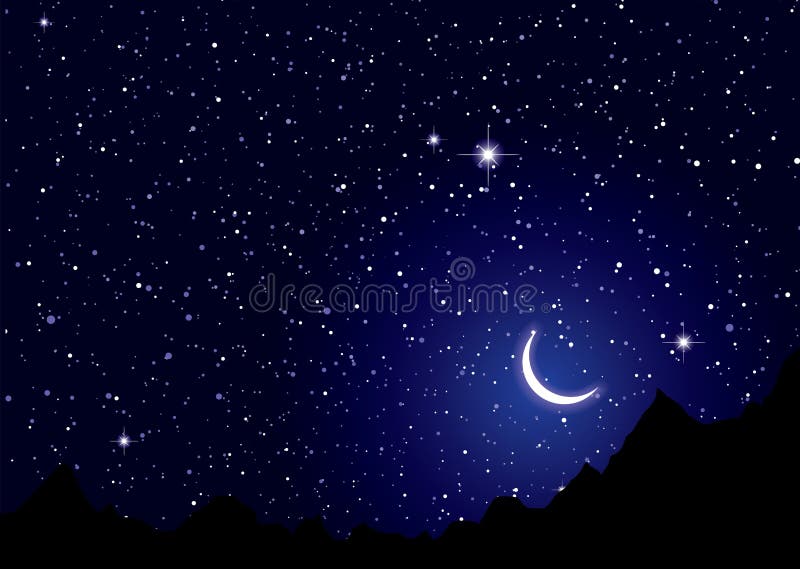Space nights sky vector illustration