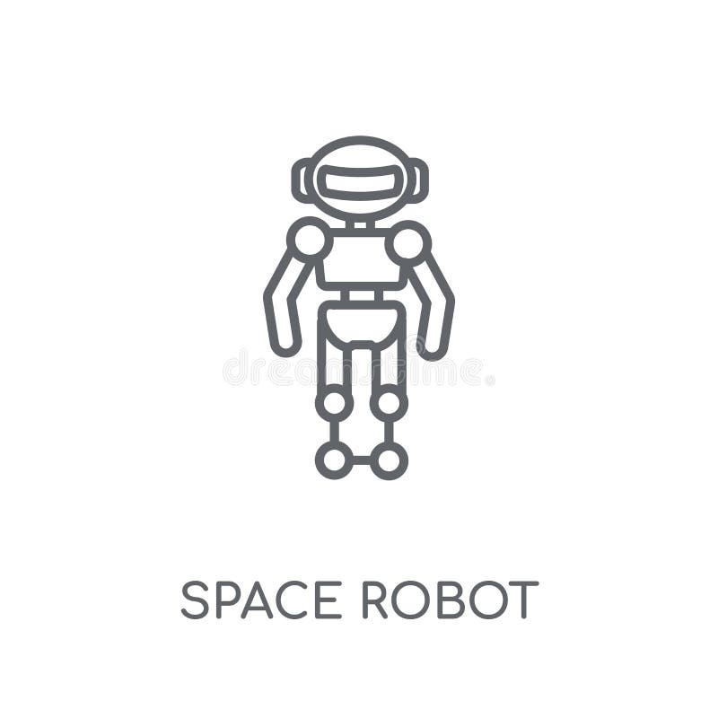 Space robot linear icon. Modern outline Space robot logo concept vector illustration Space robot linear icon. Modern outline Space robot logo concept vector illustration