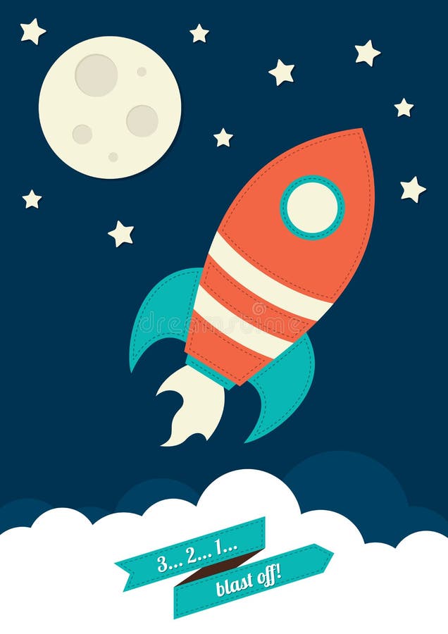 Space Rocket vector illustration