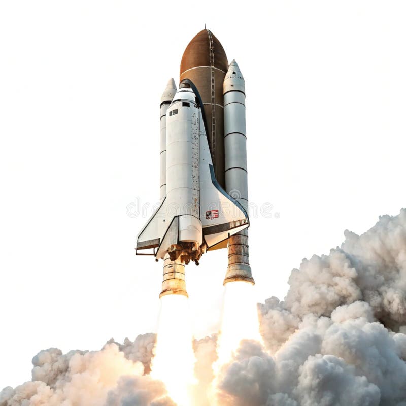 Space rocket start-up icon isolated on transparent background royalty free illustration