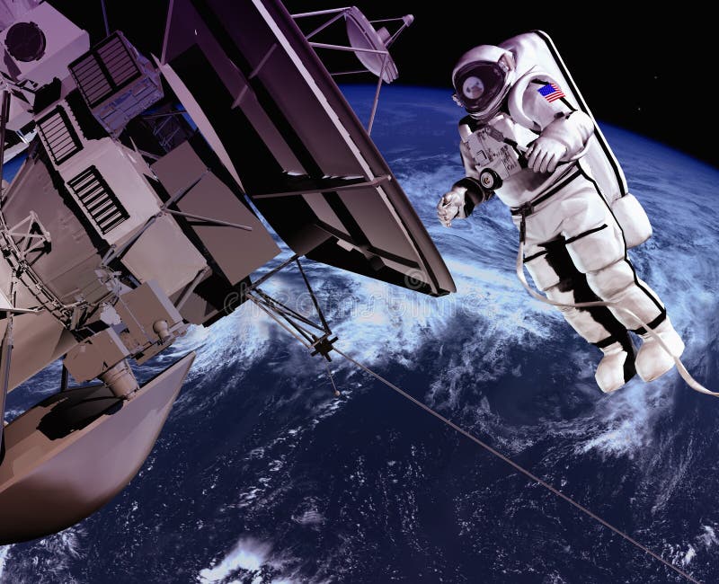 The space ship stock illustration