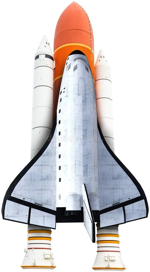 Space Shuttle, Booster Rocket, Isolated