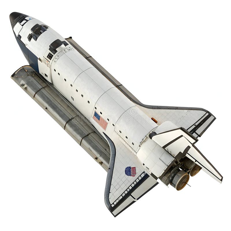 Space Shuttle 3D Icon vector illustration