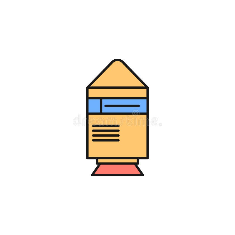 space shuttle icon. Element of space outline color icon. Thin line icon for website design and development, app development. royalty free illustration space shuttle icon. Element of space outline color icon. Thin line icon for website design and development, app development. royalty free illustration