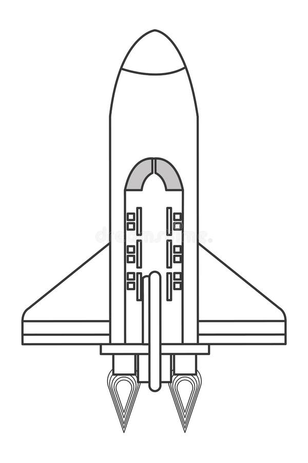 Space shuttle icon stock illustration. Illustration of travel - 74112647